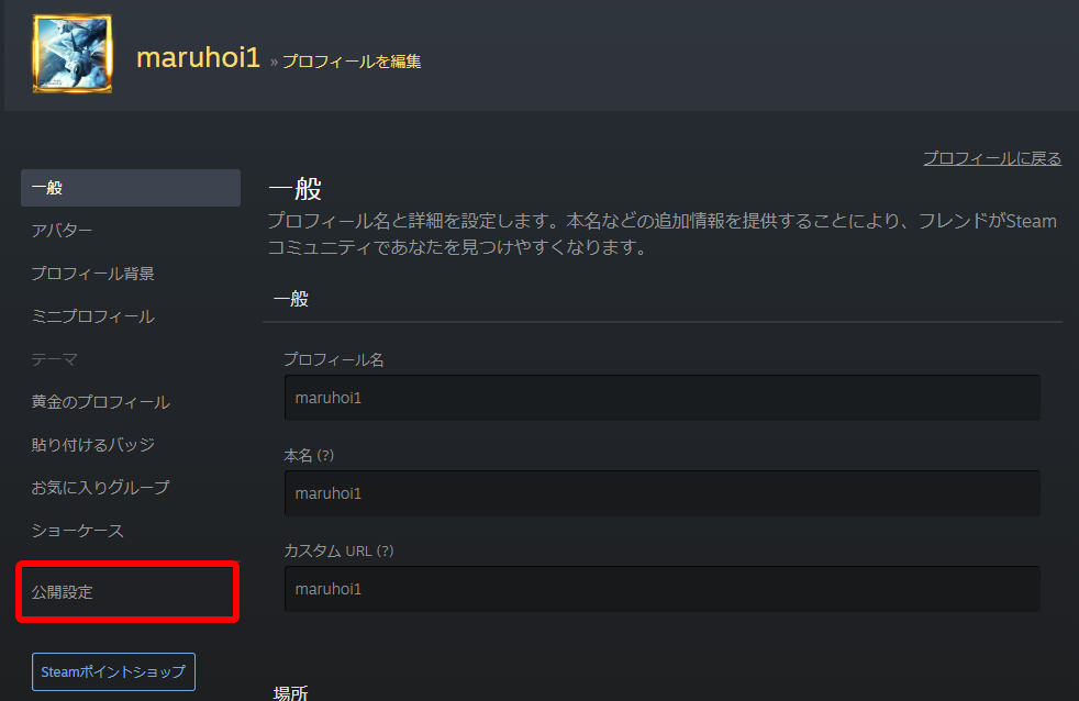 Steamのプロフィールページやプレイ中のゲームを非公開にする Maruhoi1 S Blog